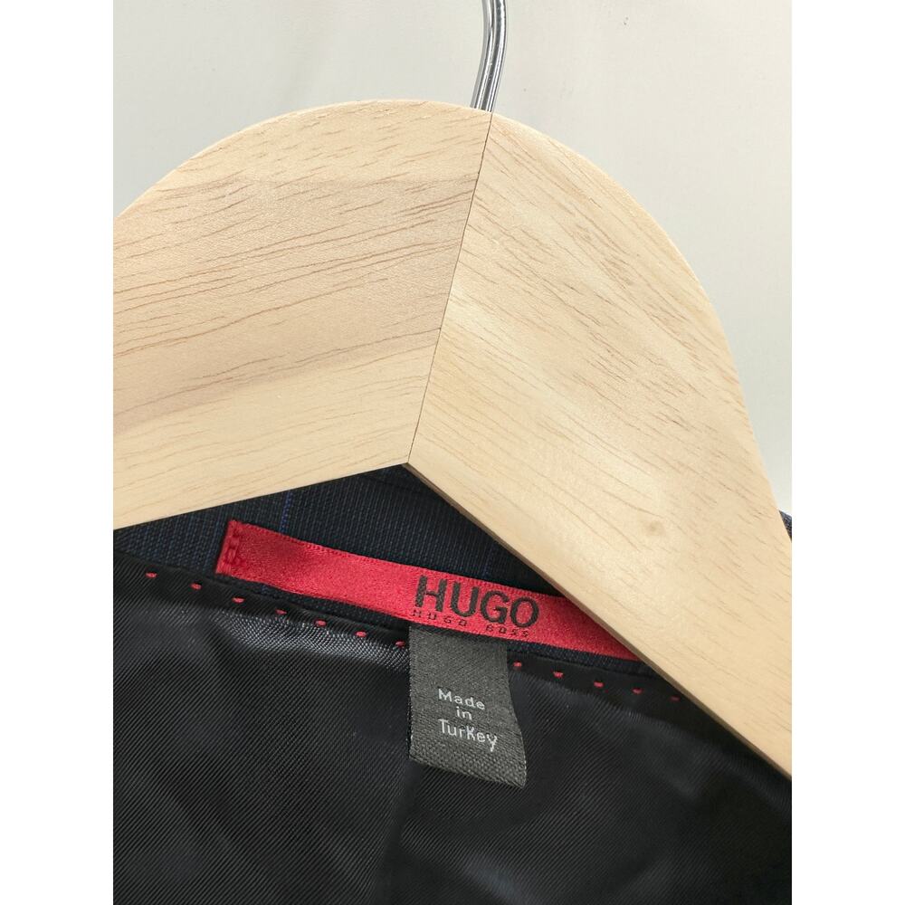 HUGO Hugo Boss Navy Blue 100% Virgin Wool Jacket Men's Size 40 Regular 40R NWT - Picture 5 of 10